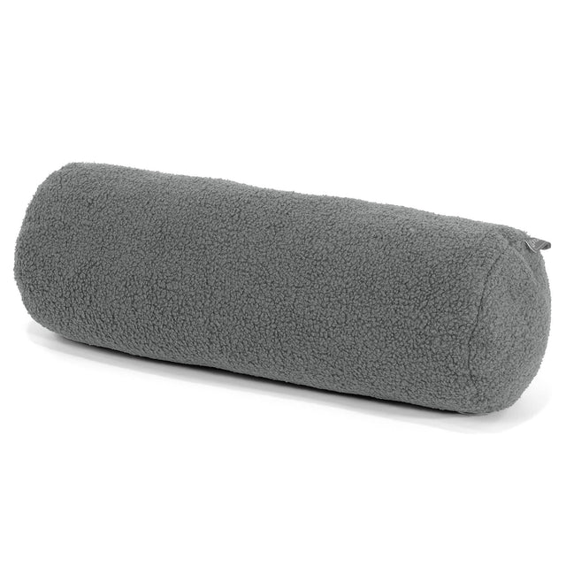 Poszewka na poduszkę ozdobna wałek 20 x 55cm - Boucle Szarość 01