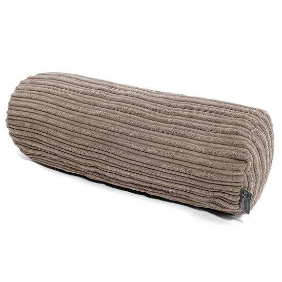 Poszewka na poduszkę ozdobna wałek 20 x 55cm - Klasyczny sztruks Beżowa szarość 01