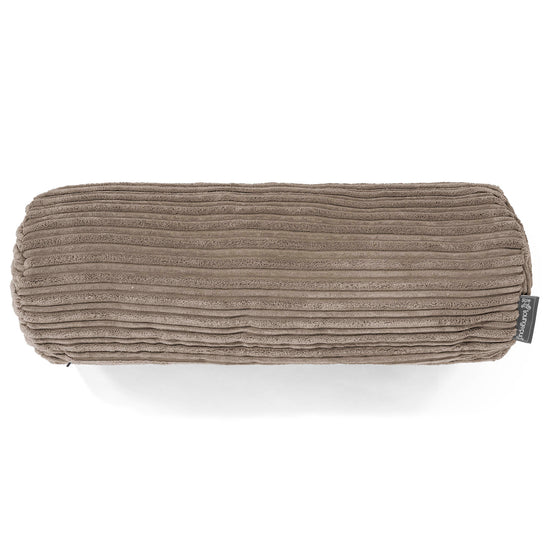 Poszewka na poduszkę ozdobna wałek 20 x 55cm - Klasyczny sztruks Beżowa szarość 02