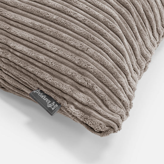 Poszewka na poduszkę ozdobna wałek 20 x 55cm - Klasyczny sztruks Beżowa szarość 03