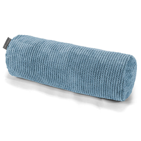 Poszewka na poduszkę ozdobna wałek 20 x 55cm - Pom Pom Błękit królewski 01