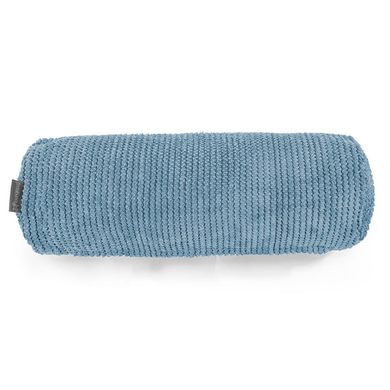 Poszewka na poduszkę ozdobna wałek 20 x 55cm - Pom Pom Błękit królewski 02