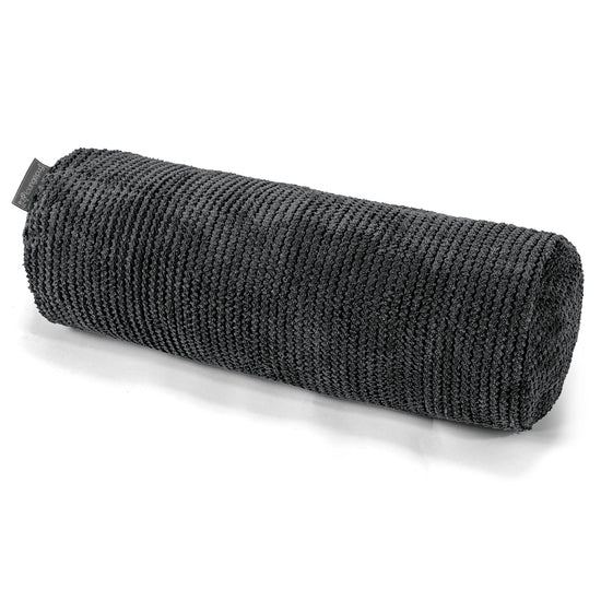 Poszewka na poduszkę ozdobna wałek 20 x 55cm - Pom Pom Czerń 01