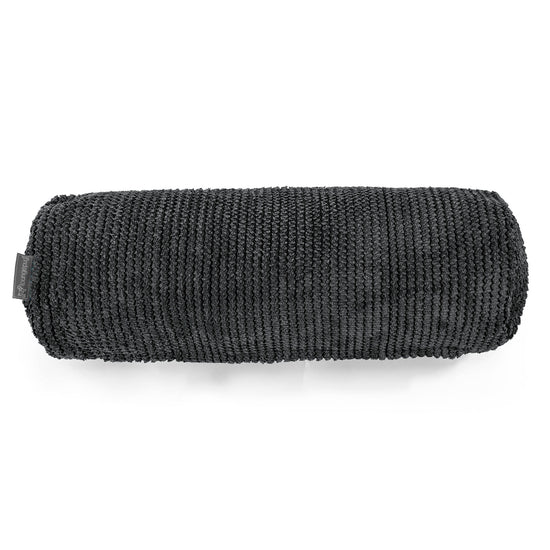 Poszewka na poduszkę ozdobna wałek 20 x 55cm - Pom Pom Czerń 02