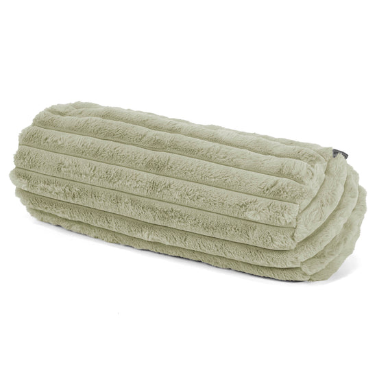 Poszewka na poduszkę ozdobna wałek 20 x 55cm - Sztruks ultra plusz Szałwiowy zielony 01