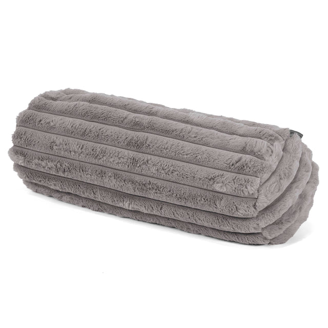 Poszewka na poduszkę ozdobna wałek 20 x 55cm - Sztruks ultra plusz Szarość 01
