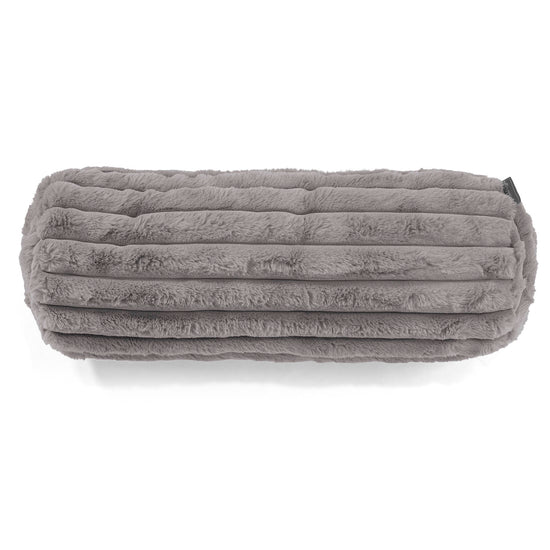 Poszewka na poduszkę ozdobna wałek 20 x 55cm - Sztruks ultra plusz Szarość 02