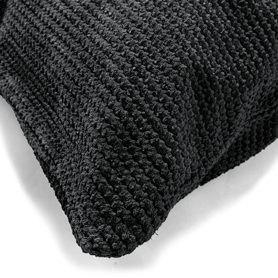 Poszewka na poduszkę ozdobna XL 70 x 70cm - Pom Pom Czerń 03