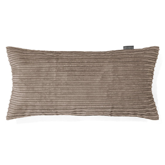 Poszewka na poduszkę XL prostokątna 40 x 70cm - Klasyczny sztruks Beżowa szarość 01