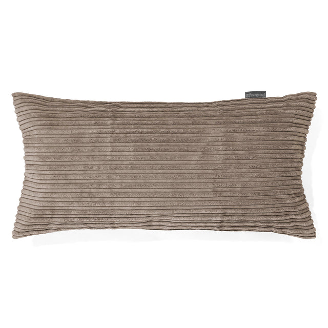 Poszewka na poduszkę XL prostokątna 40 x 70cm - Klasyczny sztruks Beżowa szarość 01