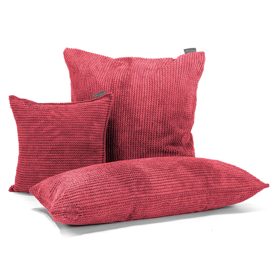 Poszewka na poduszkę XL prostokątna 40 x 70cm - Pom Pom Czerwony pastelowy 03