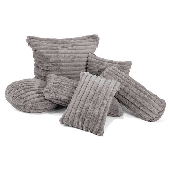 Poszewka na poduszkę XL prostokątna 40 x 70cm - Sztruks ultra plusz Szarość 02