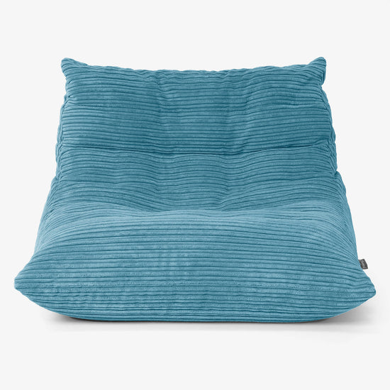 Pufa fotel Noah na podłogę - Klasyczny sztruks Morski błękit 01