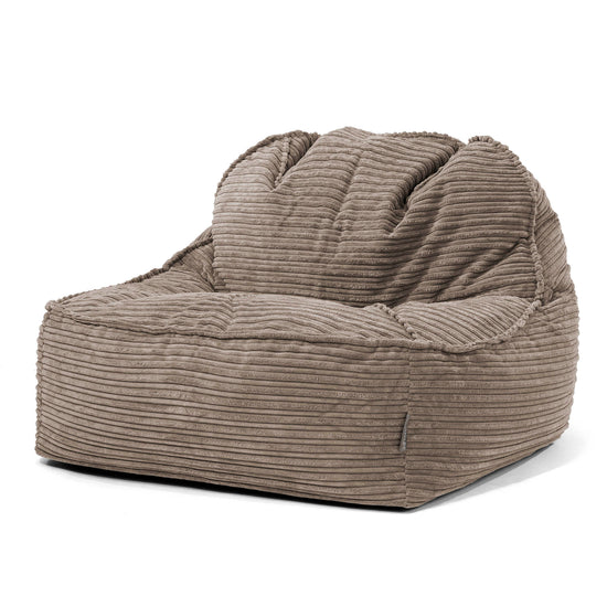 Pufa fotel Sloucher 2.0 - Klasyczny sztruks Beżowa szarość 01