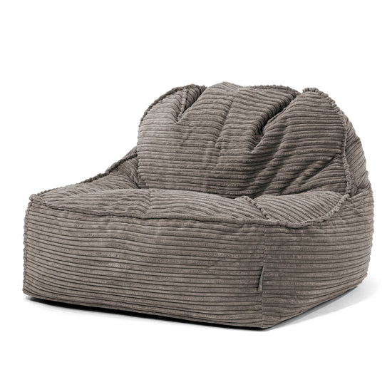 Pufa fotel Sloucher 2.0 - Klasyczny sztruks Grafit szarość 01