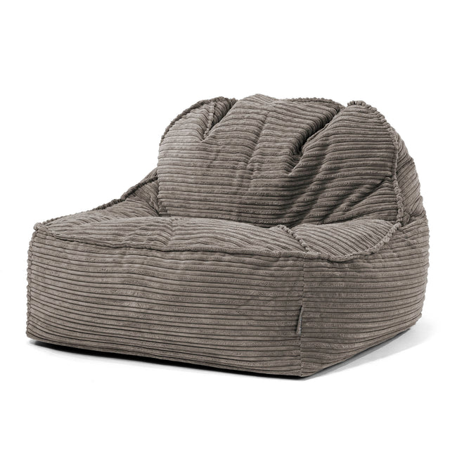 Pufa fotel Sloucher 2.0 - Klasyczny sztruks Grafit szarość 01