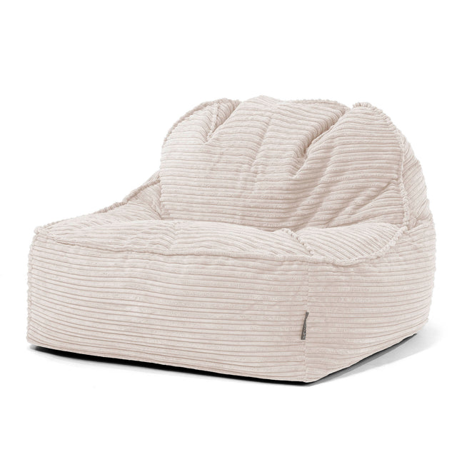Pufa fotel Sloucher 2.0 - Klasyczny sztruks Kość słoniowa 01