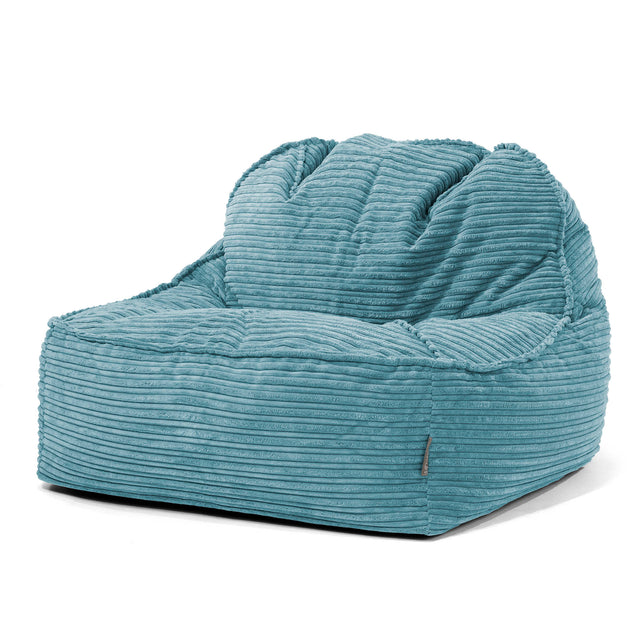 Pufa fotel Sloucher 2.0 - Klasyczny sztruks Morski błękit 01