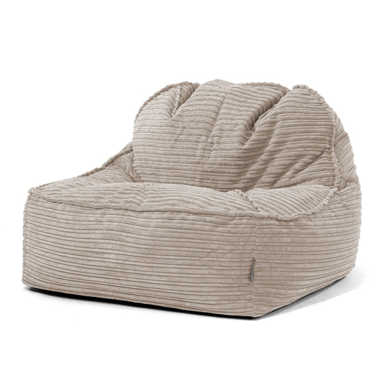 Pufa fotel Sloucher 2.0 - Klasyczny sztruks Mysi 01