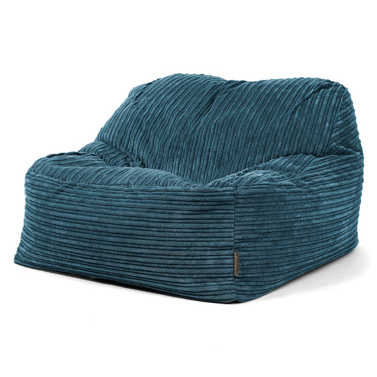 Pufa fotel Sloucher - Klasyczny sztruks Granat 01