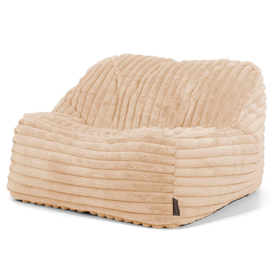 Pufa fotel Sloucher - Sztruks ultra plusz Brzoskwinia 01