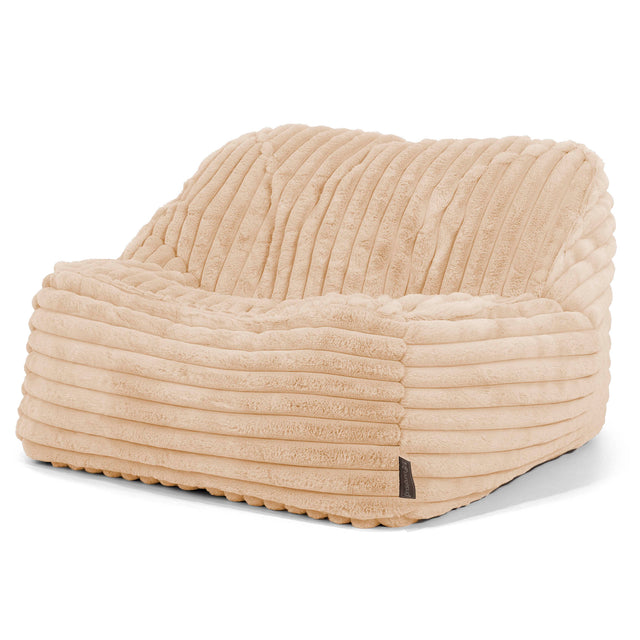 Pufa fotel Sloucher - Sztruks ultra plusz Brzoskwinia 01