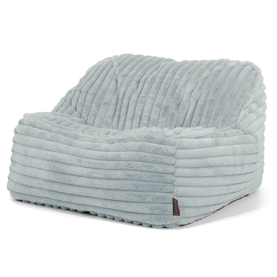 Pufa fotel Sloucher - Sztruks ultra plusz Kacze jajo niebieskie 01