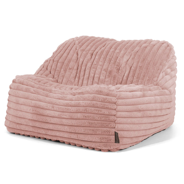 Pufa fotel Sloucher - Sztruks ultra plusz Łosoś 01