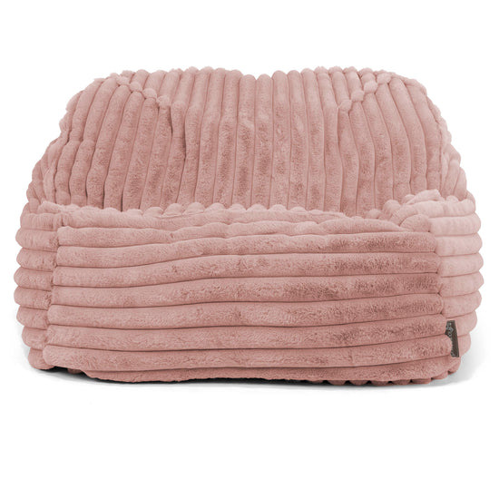Pufa fotel Sloucher - Sztruks ultra plusz Łosoś 02