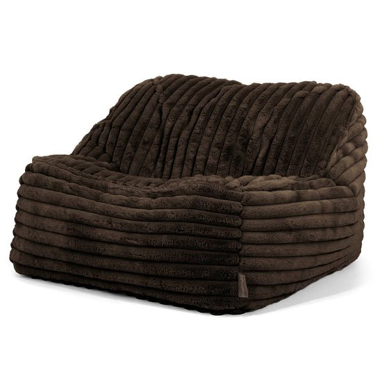 Pufa fotel Sloucher - Sztruks ultra plusz Sobolowy 01