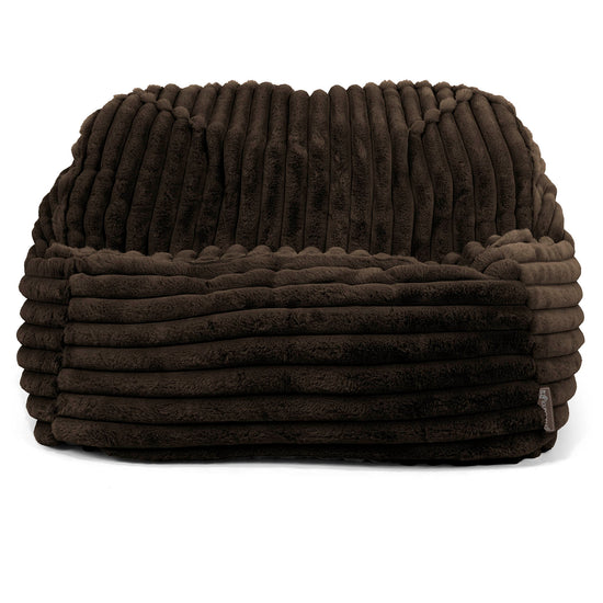 Pufa fotel Sloucher - Sztruks ultra plusz Sobolowy 02