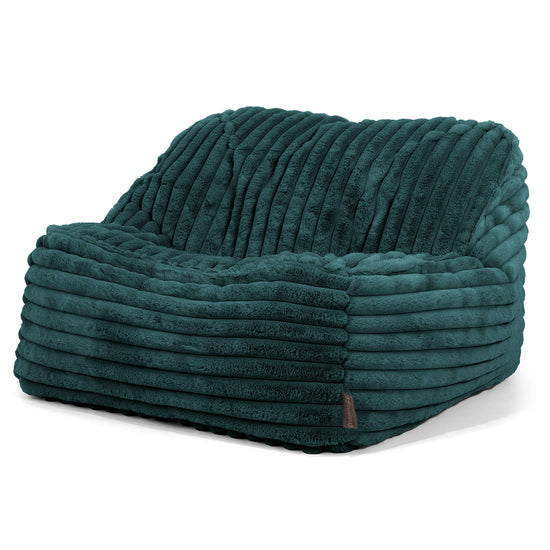 Pufa fotel Sloucher - Sztruks ultra plusz Turkus 01