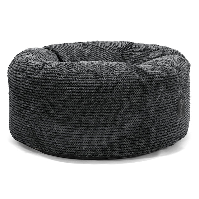 Pufa okrągła duża - Pom Pom Czerń 01