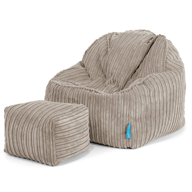 Pufa Sloucher dla dzieci 2-6 lat - Klasyczny sztruks Mysi 03