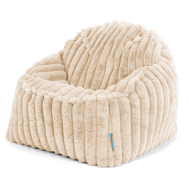 Pufa Sloucher dla dzieci 2-6 lat - Sztruks ultra plusz Śmietanka 01