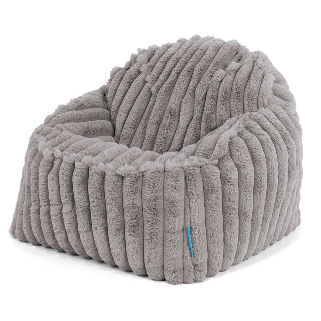 Pufa Sloucher dla dzieci 2-6 lat - Sztruks ultra plusz Szarość 01