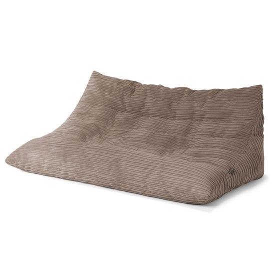 Pufa sofa podłogowa Noah - Klasyczny sztruks Beżowa szarość 02