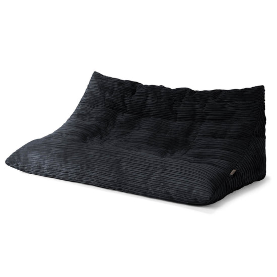 Pufa sofa podłogowa Noah - Klasyczny sztruks Czerń 02