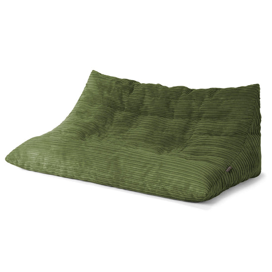 Pufa sofa podłogowa Noah - Klasyczny sztruks Leśna zieleń 02