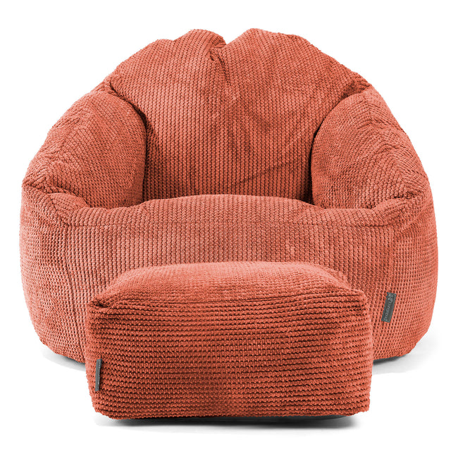 Siedzisko pufa sako Bubble - Pom Pom Dyniowy Pomarańczowy 02