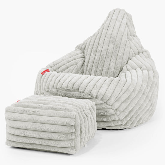 Siedzisko z wysokim oparciem pufa sako - Sztruks ultra plusz Szałwiowy zielony 01