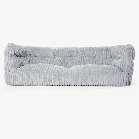 Sofa 3-osobowa pufa Albert 2.0 - Sztruks ultra plusz Kacze jajo niebieskie 01