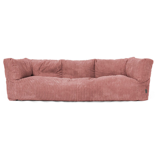 Sofa 3-osobowa pufa Albert - Klasyczny sztruks Brzoskwinia 01