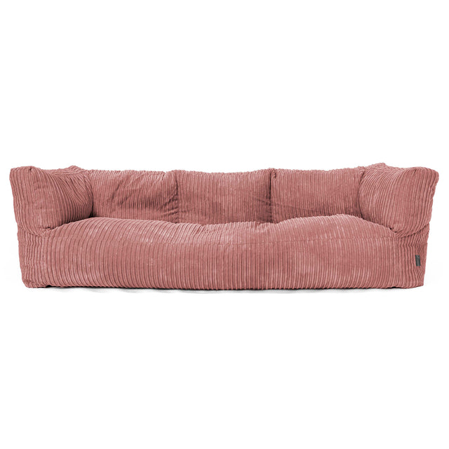 Sofa 3-osobowa pufa Albert - Klasyczny sztruks Brzoskwinia 01