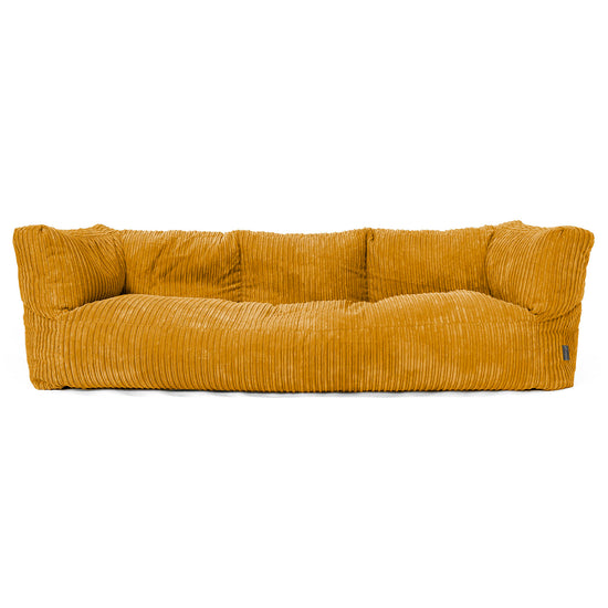 Sofa 3-osobowa pufa Albert - Klasyczny sztruks Złoty Miód 01