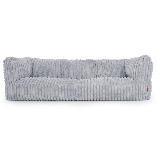 Sofa 3-osobowa pufa Albert - Sztruks ultra plusz Kacze jajo niebieskie 01