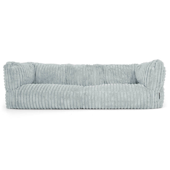 Sofa 3-osobowa pufa Albert - Sztruks ultra plusz Kacze jajo niebieskie 01
