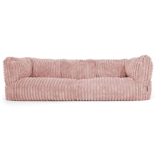 Sofa 3-osobowa pufa Albert - Sztruks ultra plusz Łosoś 01