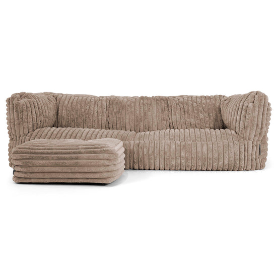Sofa 3-osobowa pufa Albert - Sztruks ultra plusz Mysi 02