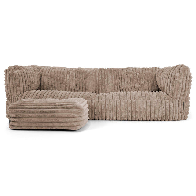 Sofa 3-osobowa pufa Albert - Sztruks ultra plusz Mysi 02
